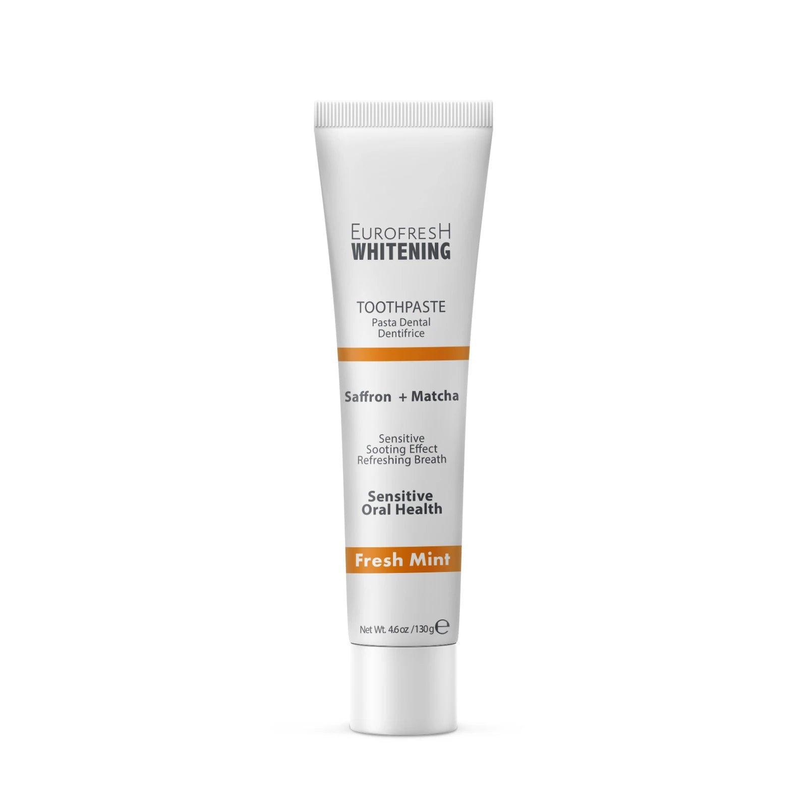 Eurofresh Whitening Toothpaste â€“ Saffron & Matcha, Fresh Mint (130g)