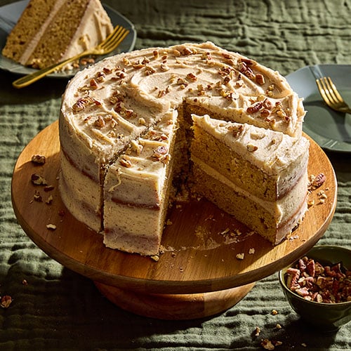 Pampered Chef Acacia Wood Cake Stand (12")