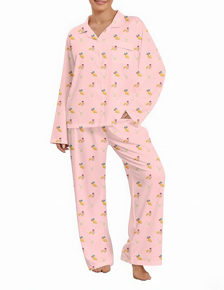 Split Stars/Floral Button Nightgown - XL