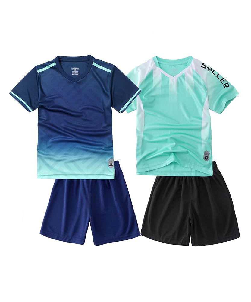 Boys 2-Piece Striped Sport Sets – 2 Pack (5/6Y)