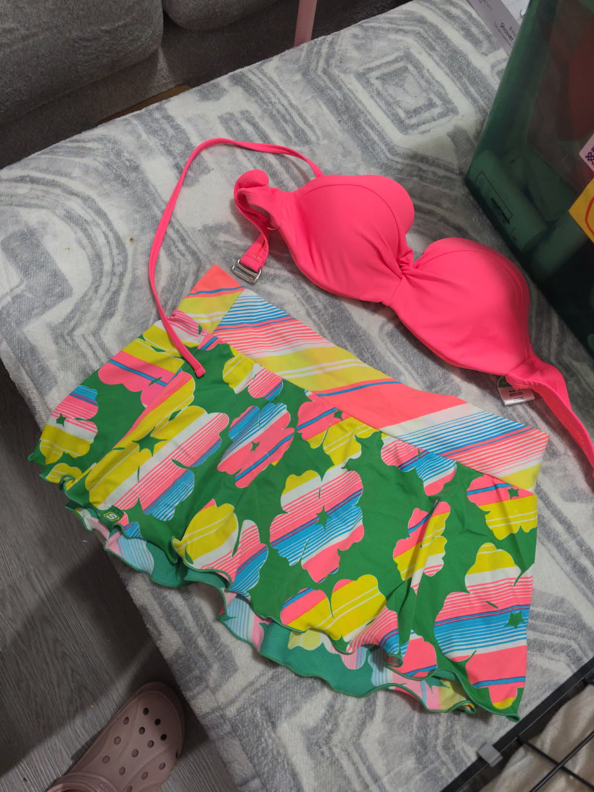 SHEKINI Girl's Swimsuit Ruffle Flounced Two Piece Bathing Suits Printed Bikini Kids Hawaii Swimwear