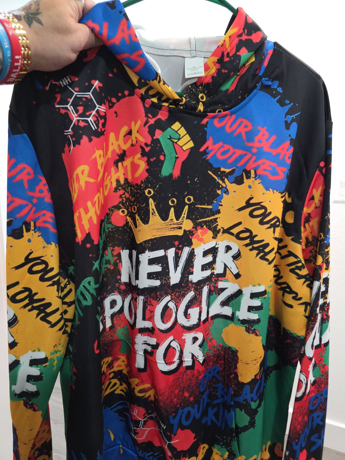 Men's two XL Black pride  Hoodie