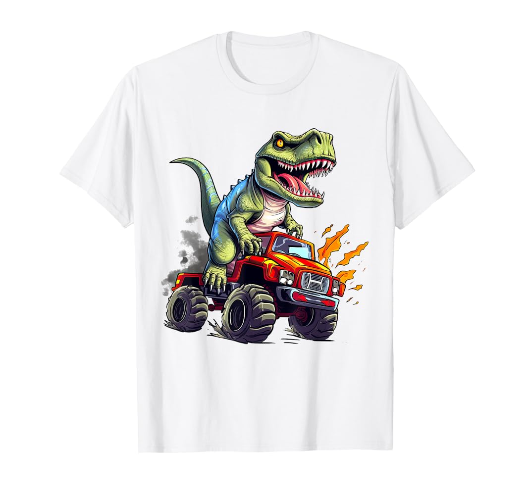 Boys Graphic Tees Bundle (Dino, Monster Truck, Cars) – 6/7
