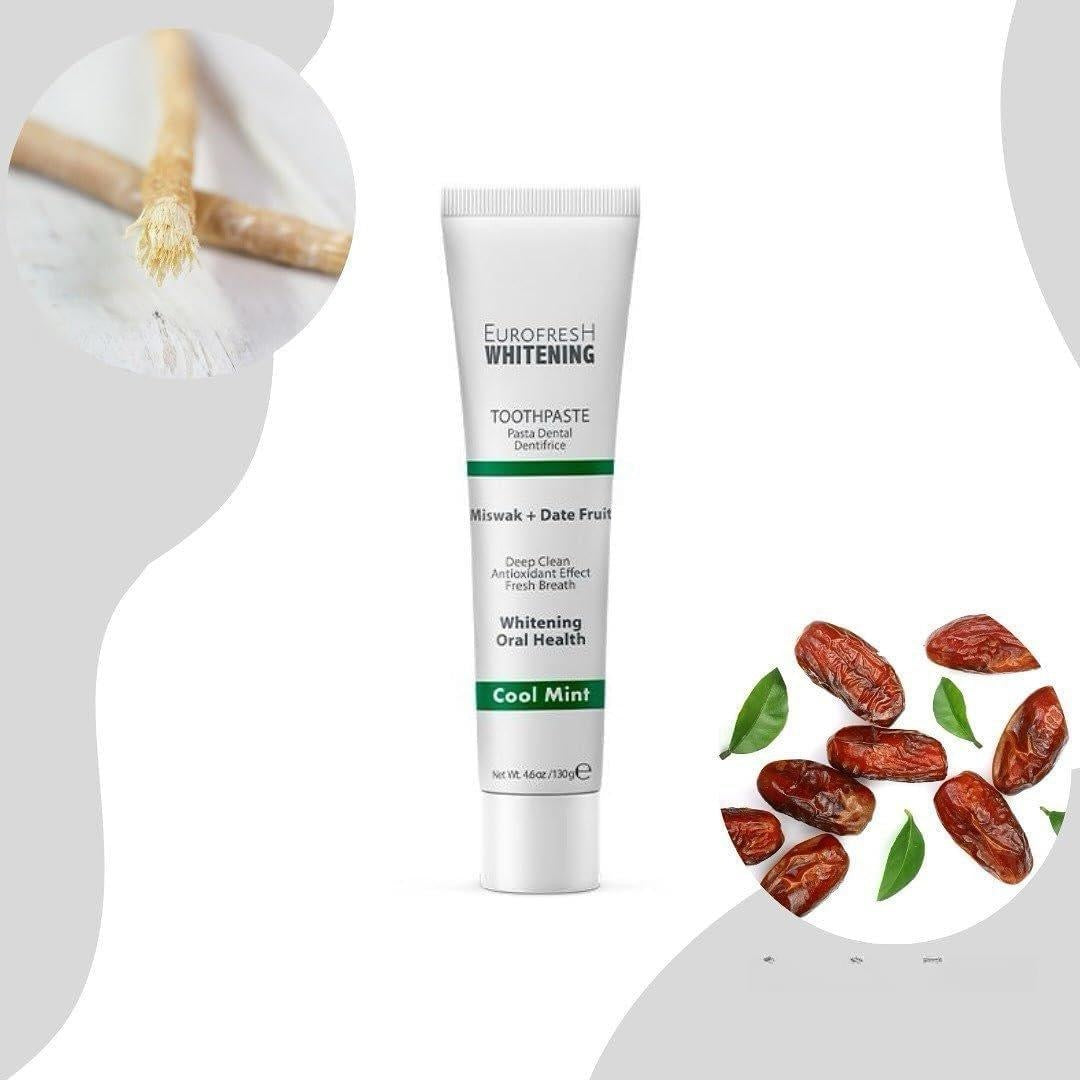 Euro fresh whitening toothpaste – MISWAK and date, fruit, natural whitening fresh breath