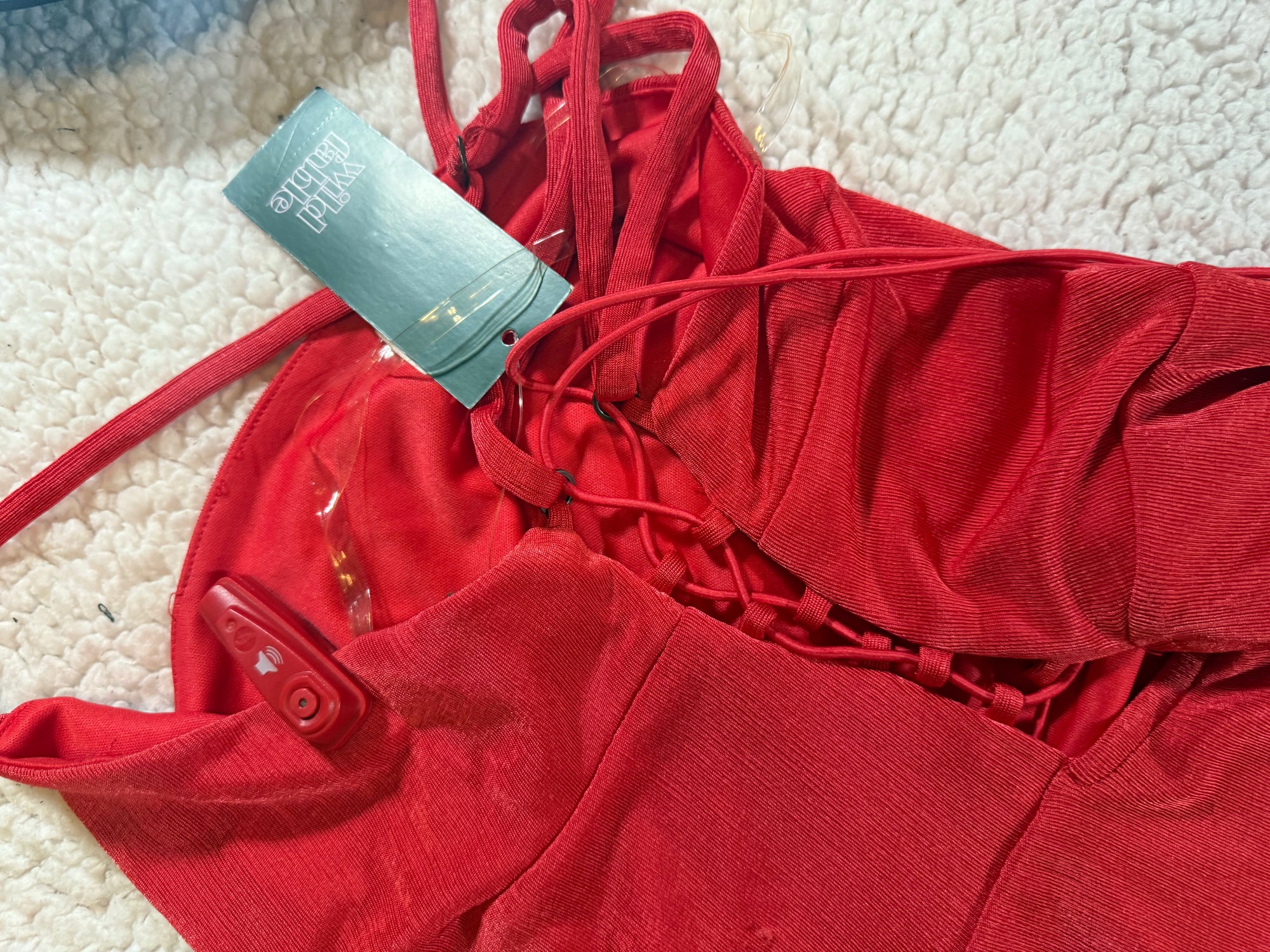 Women’s Red Spaghetti Strap Maxi Dress – Size Large