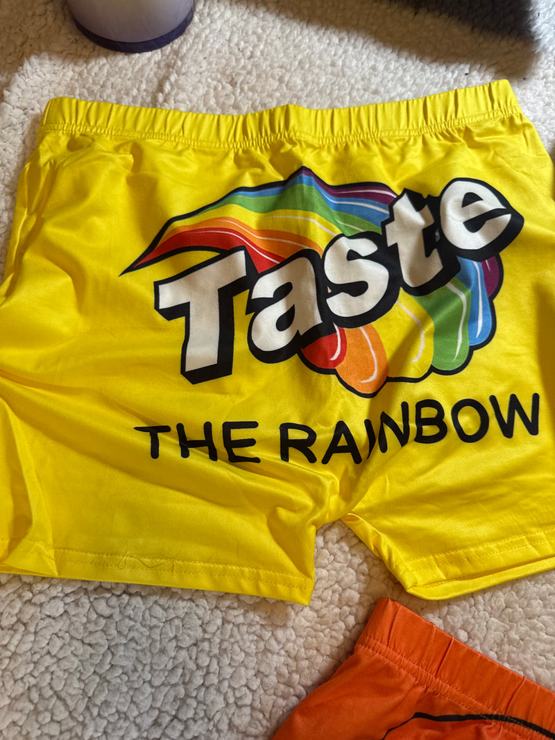 Taste the Rainbow Shorts – Yellow