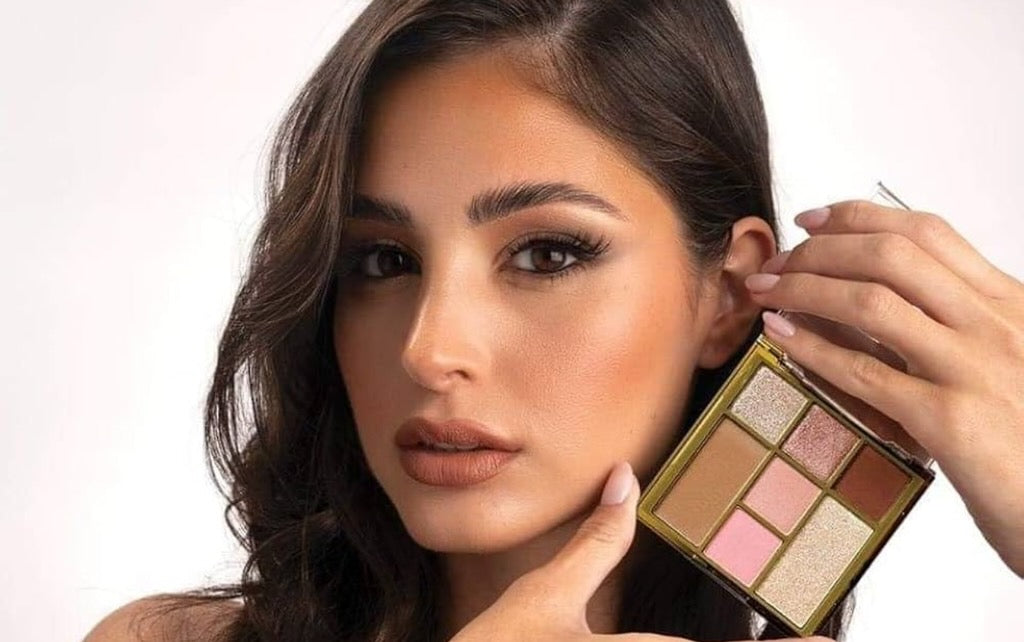 Radiant simplicity, pharmacy, infinite palette, bronzer, blush, and highlighter all in one