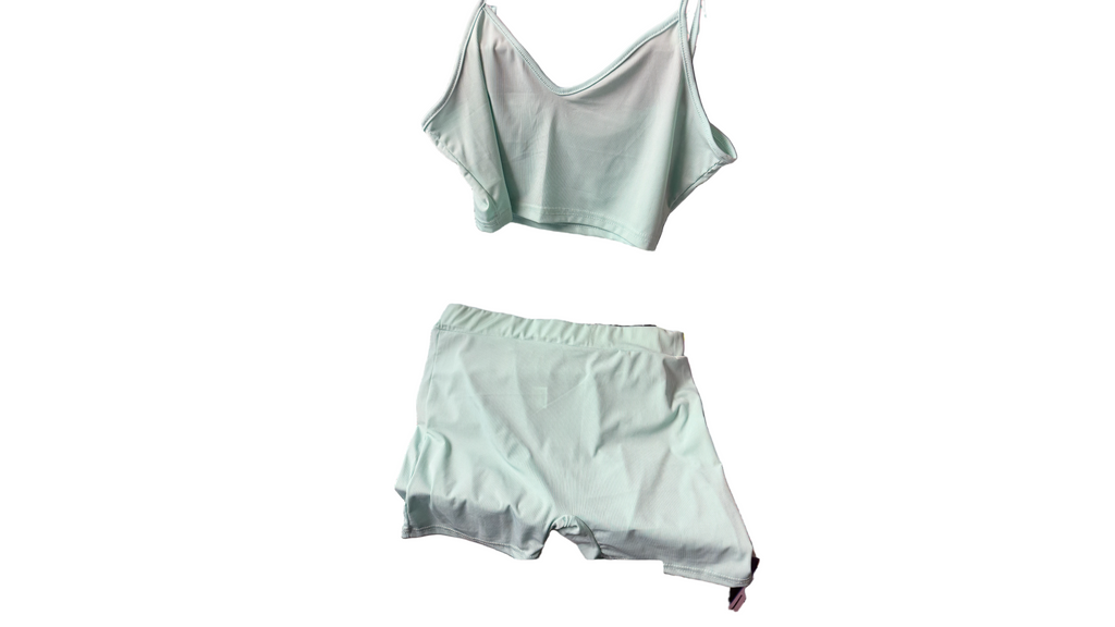 Women's Ribbed Crop Top and Shorts Set