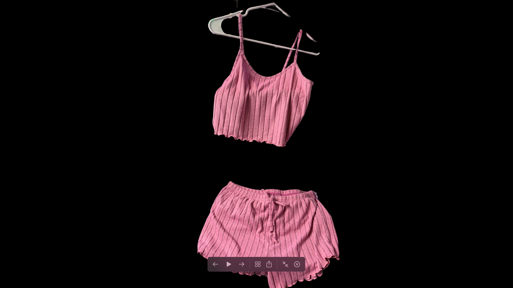 Women's Ribbed Crop Top and Shorts Set