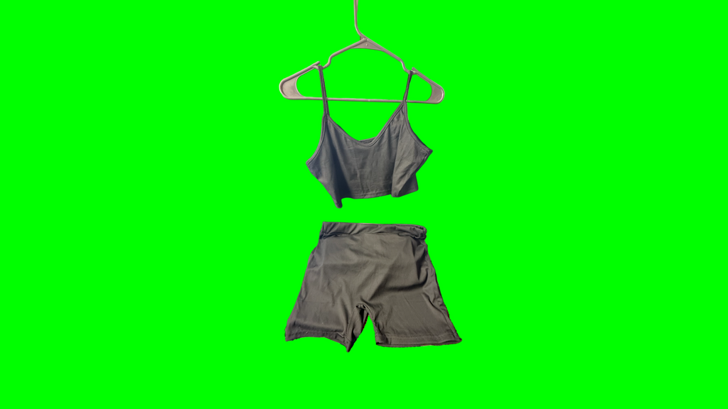 Women's Ribbed Crop Top and Shorts Set