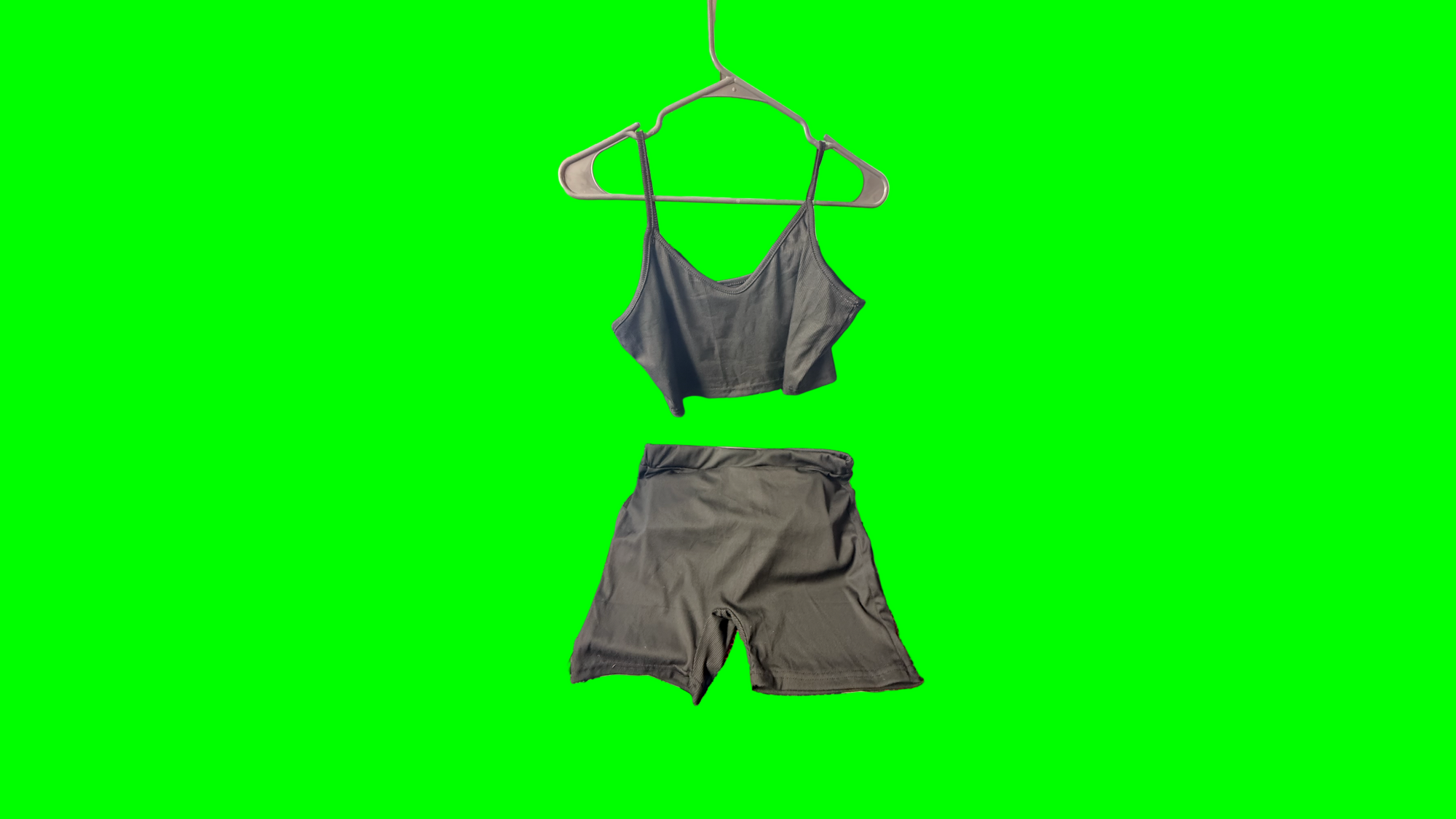Women's Ribbed Crop Top and Shorts Set