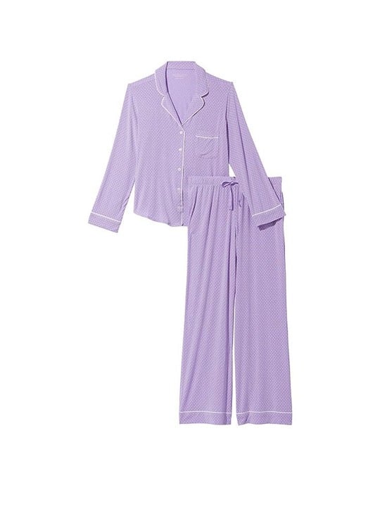 Button-Front Lavender Nightgown - XL
