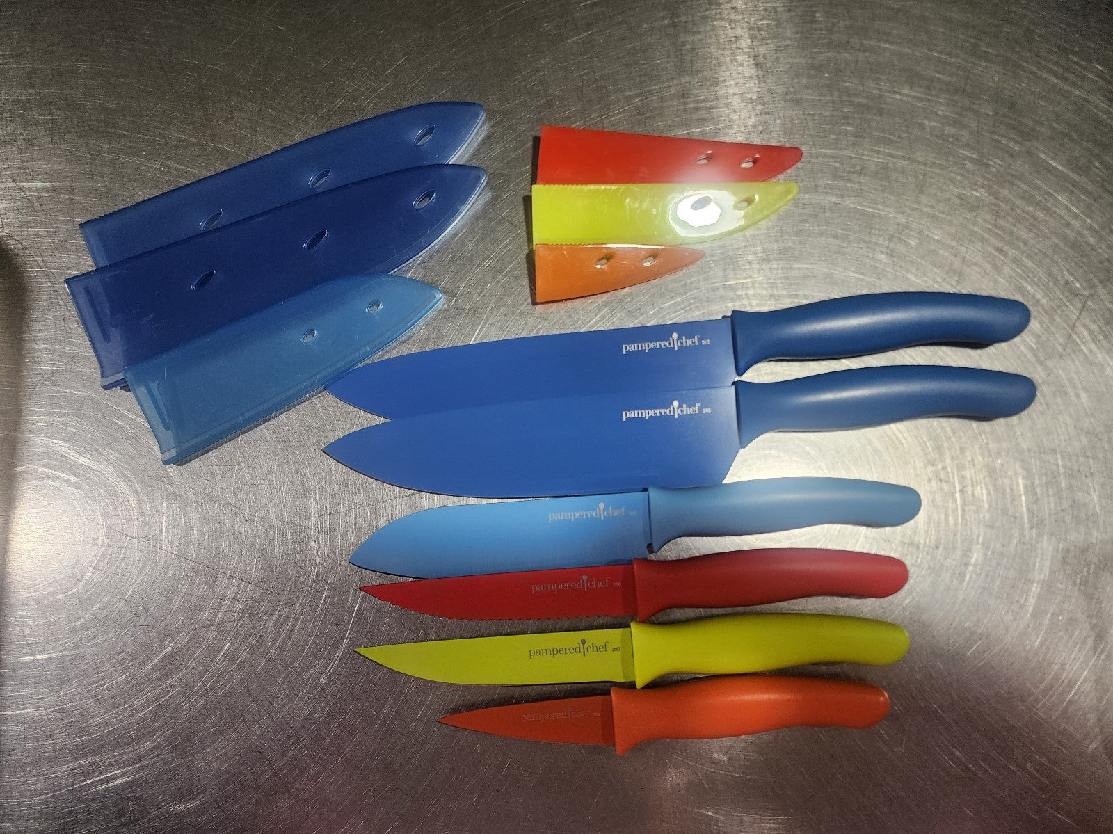 Pampered Chef Coated Knife Set