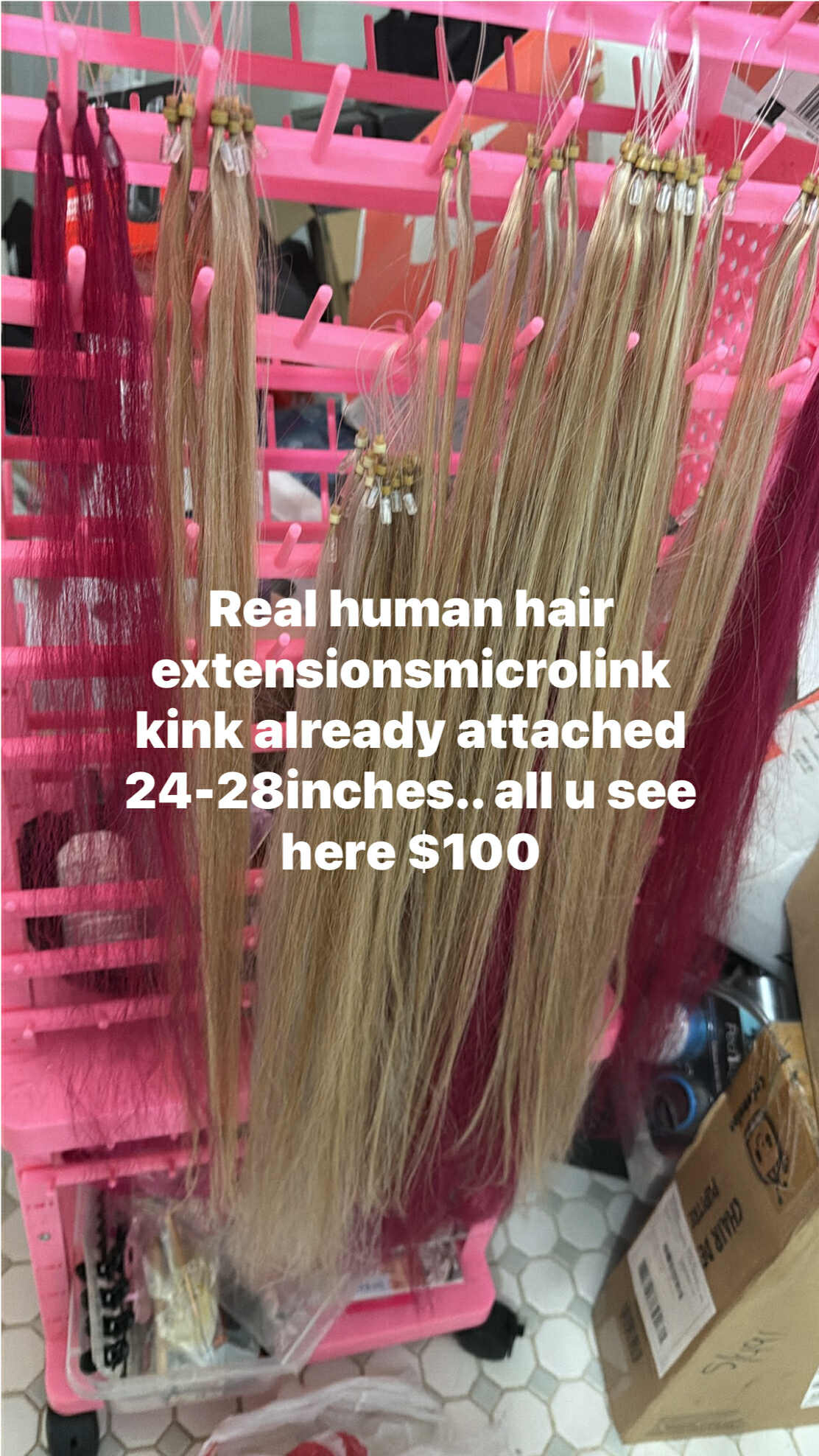 100% real human hair extensions pre-kinked