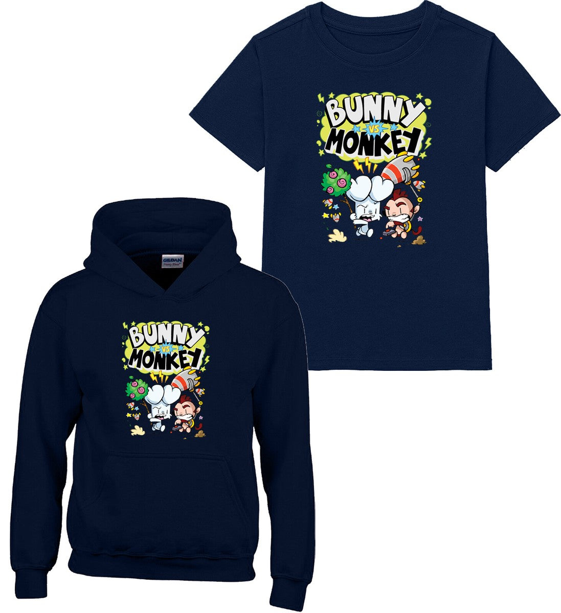 Kids Cartoon Monkey Streetwear Tee – 6/7