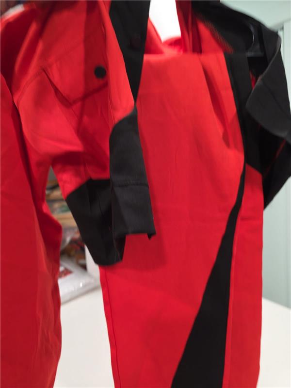 Women's Extra Large, Red and Black Pantsuit