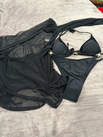 Bikinis Set Raceback Front Ties Scrunch Bottom Swimsuit Size 38D